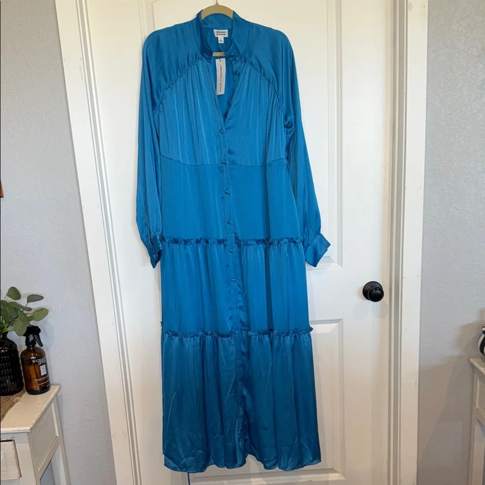 Blue Long Sleeve Dress - Picture 1 of 4